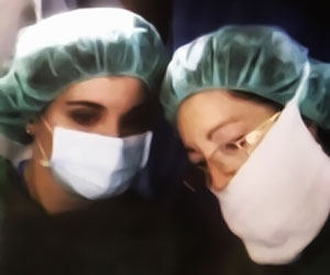 Dr. Assia Stepanian in surgery with her mother and mentor, Professor Leila Adamyan